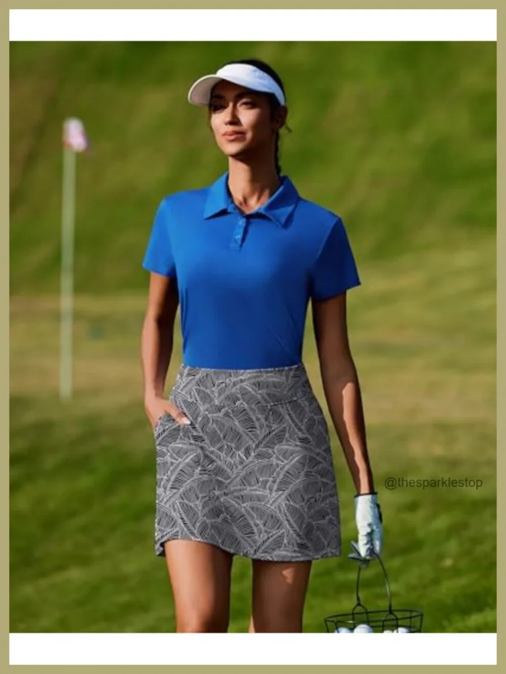 High Waisted Golf Skort with 4 Pockets UPF 50+ Quick Dry